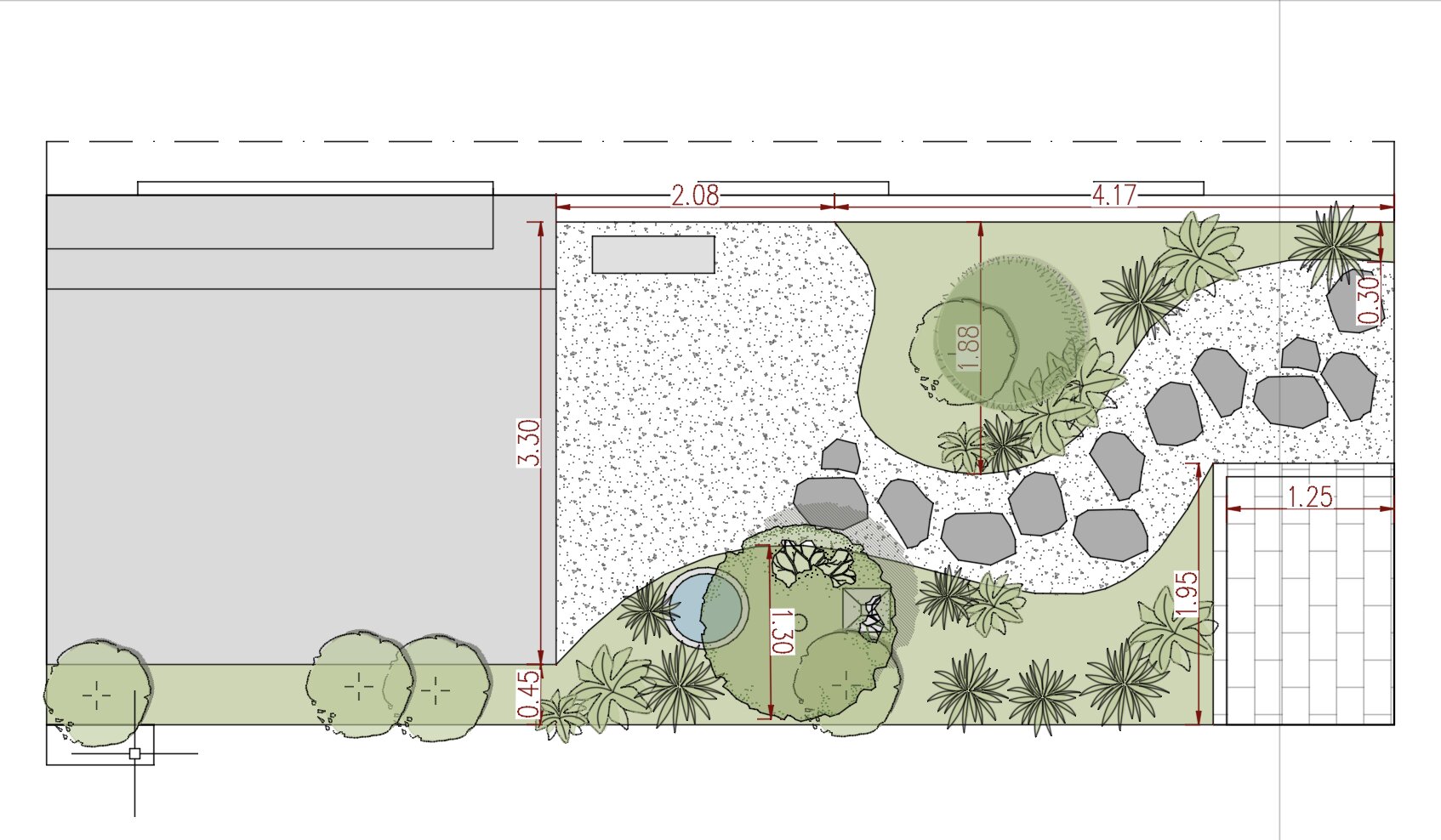 Ogród prywatny, oprawa graficzna projektu, 1/4