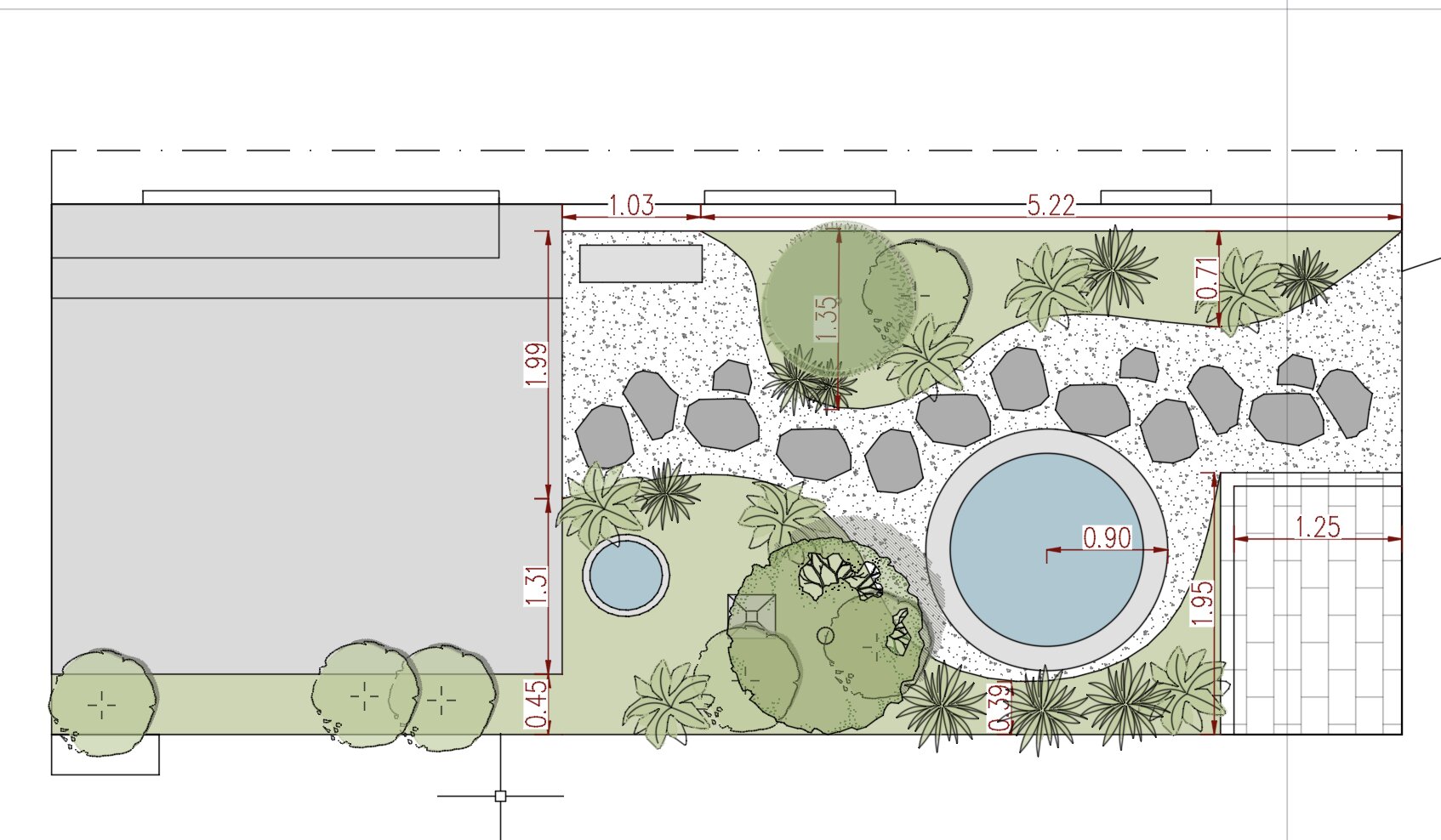 Ogród prywatny, oprawa graficzna projektu, 2/4