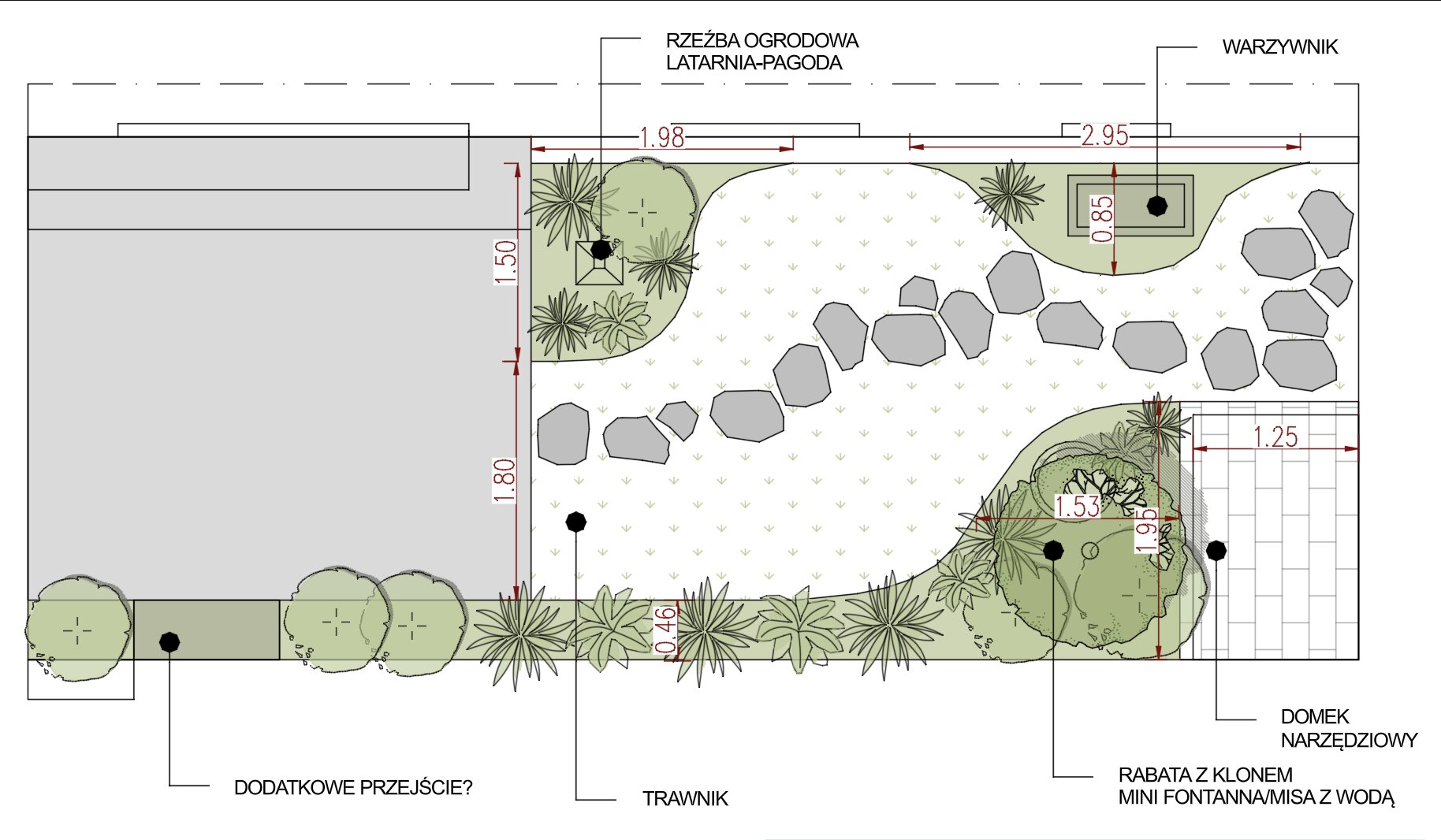 Ogród prywatny, oprawa graficzna projektu, 4/4