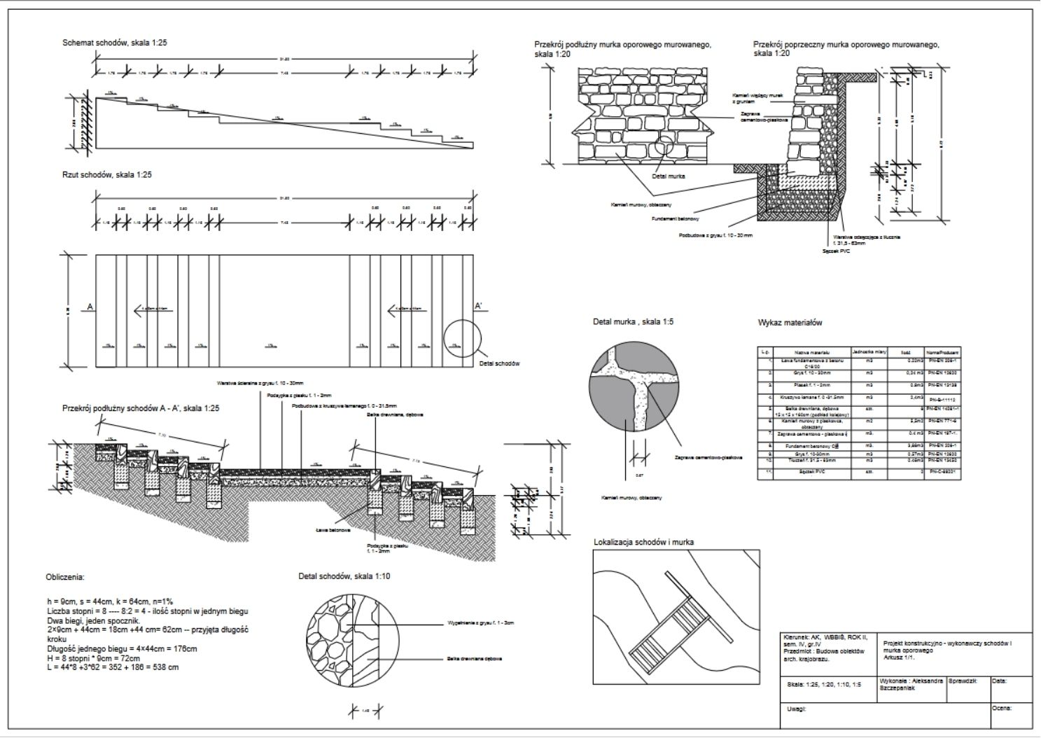 Rysunek techniczny, zestaw ćwiczeń projektowych, 2/7