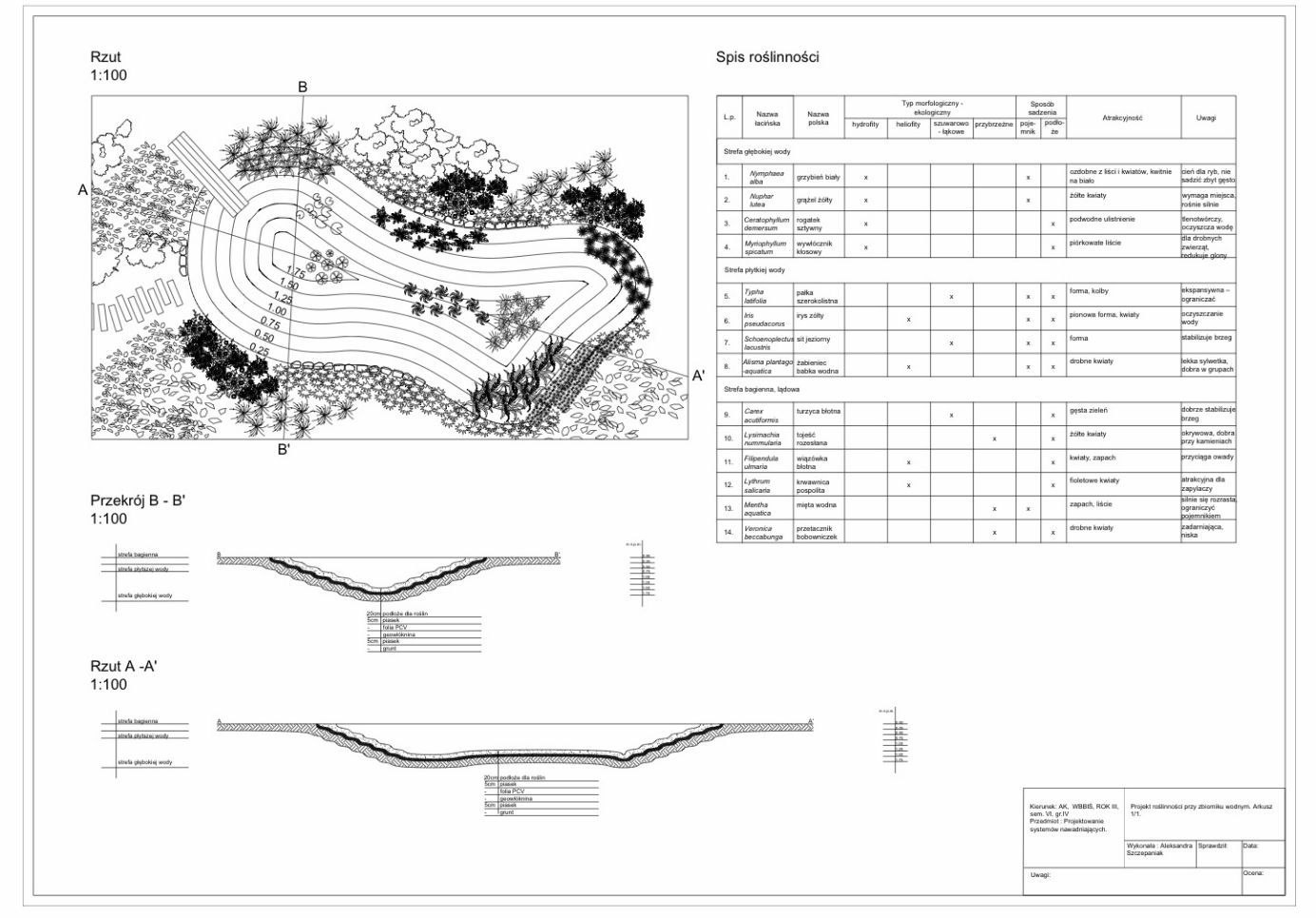 Rysunek techniczny, zestaw ćwiczeń projektowych, 4/7